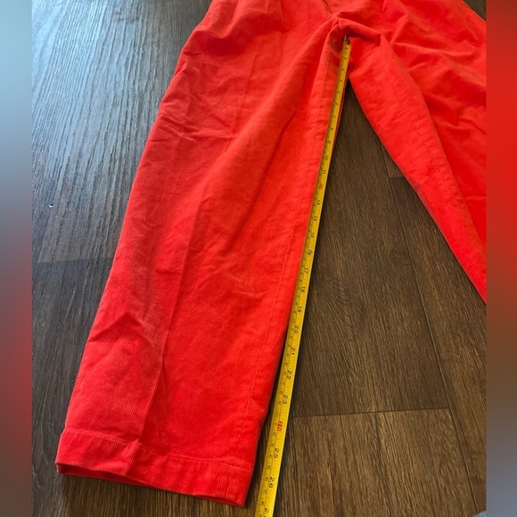 Marni x Uniqlo Red Corduroy High Rise Tapered Leg Pants XXS - Picture 7 of 8